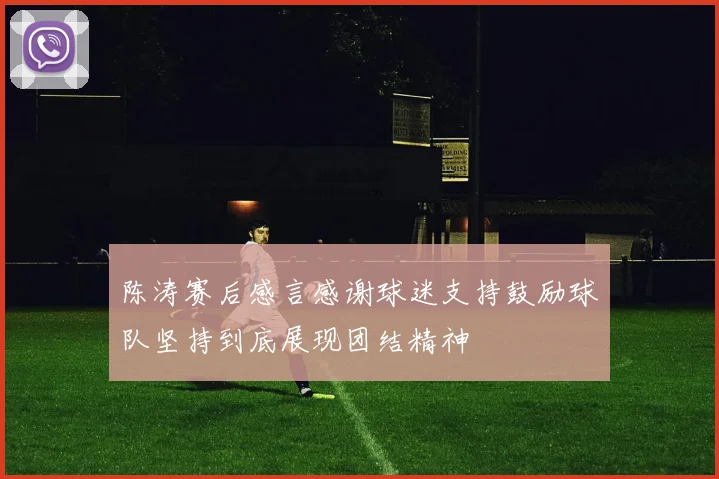 陈涛赛后感言感谢球迷支持鼓励球队坚持到底展现团结精神